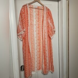 LULAROE CHLOE VALENTINES 2020 KIMONO COVER UP M MEDIUM PAISLEY LACE MANDALA